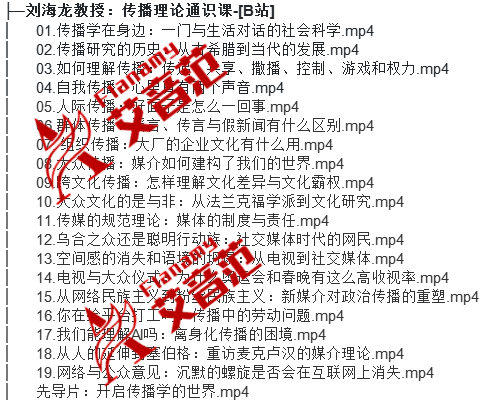 [MP4课程][百度云]刘海龙教授：传播理论通识课网盘下载-艾音范