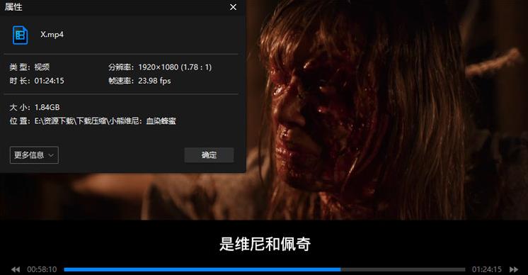 [百度云][夸克云][1080P高清][MP4恐怖]电影《小熊维尼：血染蜂蜜》网盘下载-艾音范
