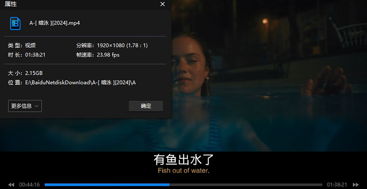 [百度云][1080P高清][MP4惊悚]电影《暗泳/Night Swim》网盘下载-艾音范